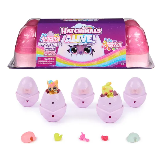 Toy Hatchimals Alive Rainbow Splash Con 5 Figuras De Más De
