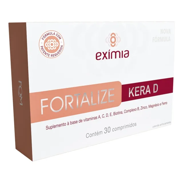 Exí­mia Fortalize Kera D Suplemento Vitamínico 30 Comprimidos Sabor Sem sabor