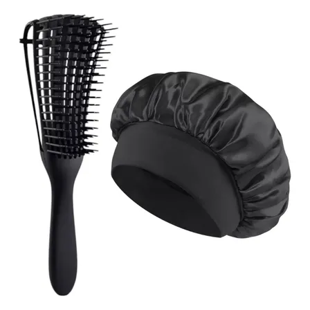 Gorro Satin / Saten Con Peine Para Cabello Lizo O Rizado