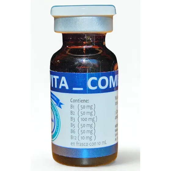 Complejo B Inyectable Vitaminas B1 B2 B3 B5 B6 B12