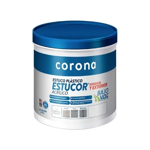 Estuco Plastico Corona 1/4 Galon (resanar Pared, Masillar)