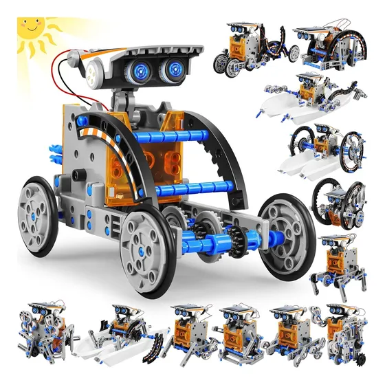 Kit De Construcción De Robot Stem Solar Didáctico 13 En 1