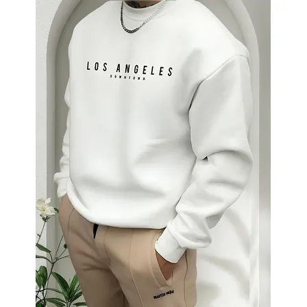 Moletom Suéter Casual Estampado Premium Inverno Los Angeles