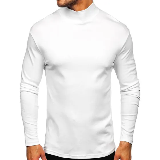 Bravetoshop Camisa Manga Larga Cuello Tortuga Para Color