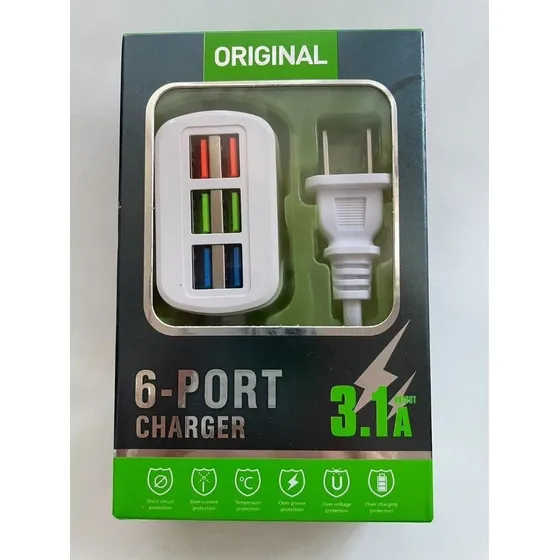 Regleta Usb Carga Rapida Multipuerto Hub Multitomas 