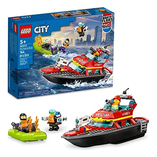 Bote De Rescate Lego City 60373 De Juguete Que Flota En El A