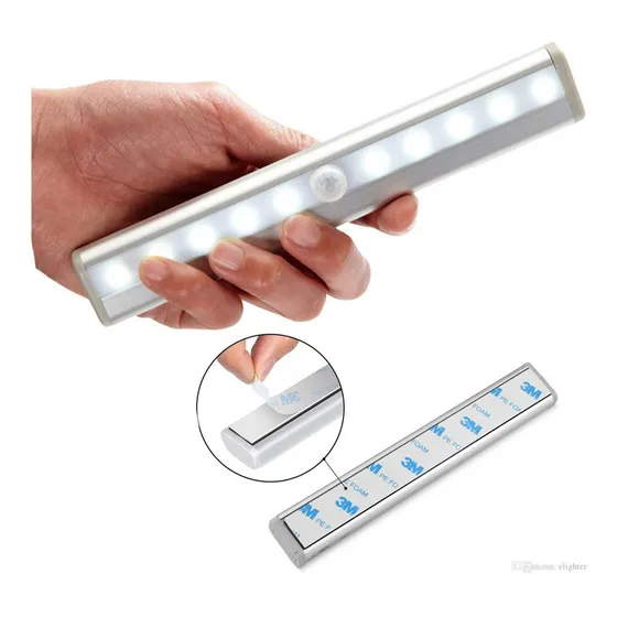 Luz Led Armário Cozinha Luminária Sensor Guarda Roupa Closet Cor Branco 127/220V