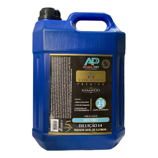 Shampoo The Luxe Neutro 5l Cães E Gatos 1:4 Banho E Tosa
