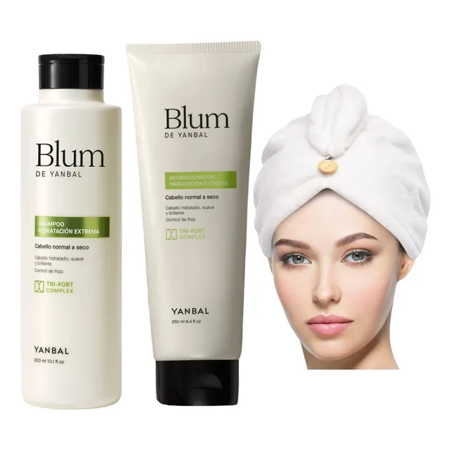 Shampoo, Acondicionador Y Turbante Microfibra Yanbal 
