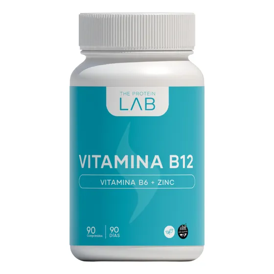Vitamina B12 The Protein Lab 500mcg | 90 comprimidos Pack 3 Meses con Zinc y Vitamina B6