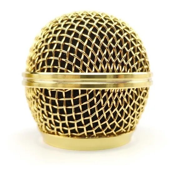 Globo Grelha Dourada Para Microfone Shure Beta58 Sm58