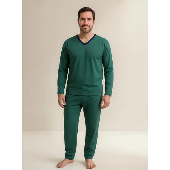 Pijama Algodon Jersey Manga Larga