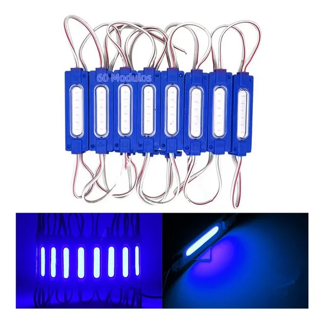60 Modulos Led 2835 Ip65 Contra Agua Luz Colores Luz Azul módulo LED de inyección retroiluminación 2835 impermeable luz decorativa para letras publicitarias con cinta adhesiva trasera
