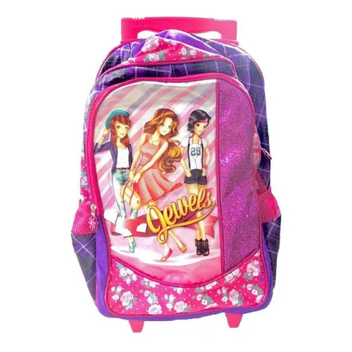Mochila De Rodinhas Jewels R Vix By Chenson Roxo 29991