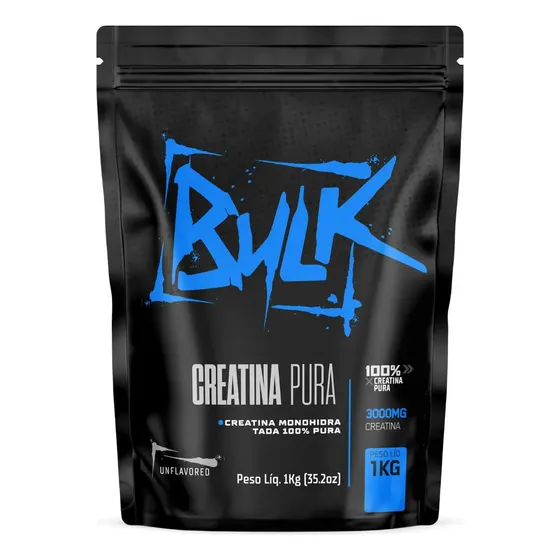 Creatina 1kg Monohidratada 100% Pura Bulk Nutrition