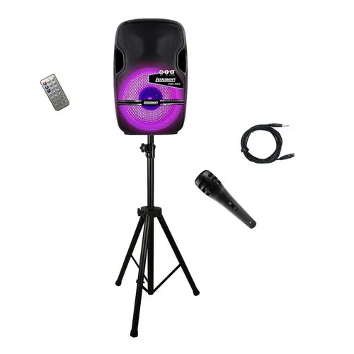 Parlante Caja Activa 8 Lexsen TINY Usb Con Microfono Control Color Negro