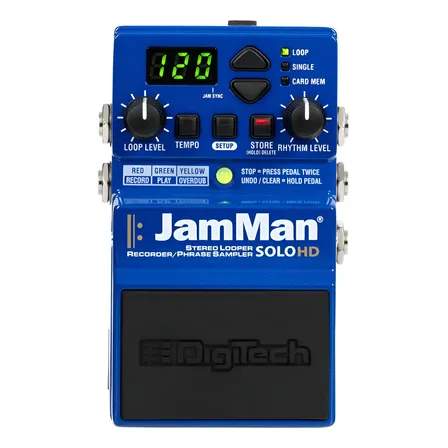 Pedal Efeito Digitech Jamman Solo Hd Stereo Looper Recorder Azul