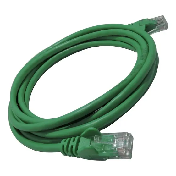 Kit 10x Cabo Rede Patch Cord Cat5e 2,5m Gigabit Verde Rj45