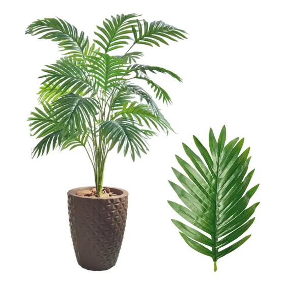 Planta Artificial Palmeira Com Vaso Polietileno Completo