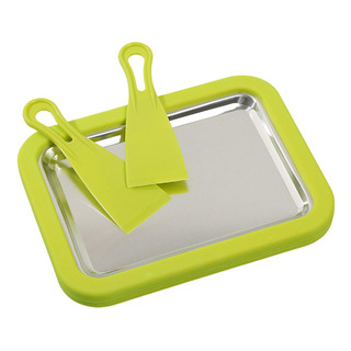 Sartén Para Hacer Helados, Plato Frío Con 2 Espátulas Sartén Para Hacer Helados, Plato Frío Con 2 Espátulas