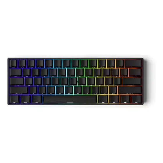 Teclado Gamer Magnético Akko Monsgeek Fun60 Pro 8000Hz Preto InglesUS 60% USBC Rgb Profissional
