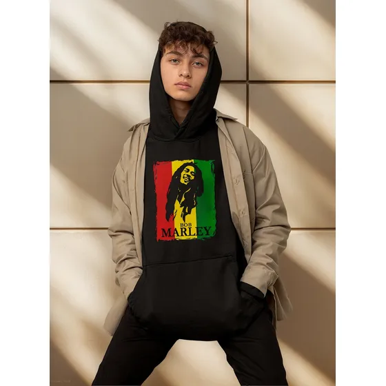 Bob Marley Sudadera Con Capucha Reggae Rasta Estreno