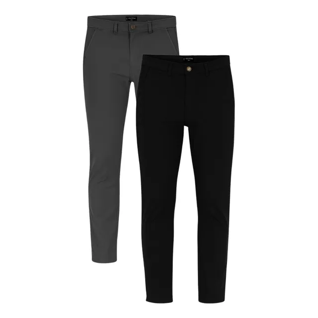 Pack 2 Pantalones Estilo Chino De Gabardina Hombre Holstone