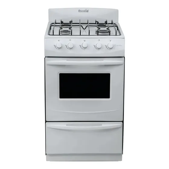 Cocina Escorial Candor gas envasado con puerta con visor color blanco