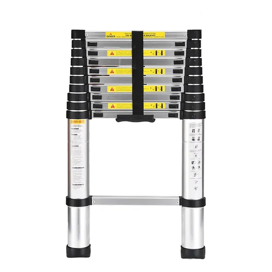 Escalera Telescopica Acero Inoxidable Extensible 11 Escalones 3,2mts Garden Life