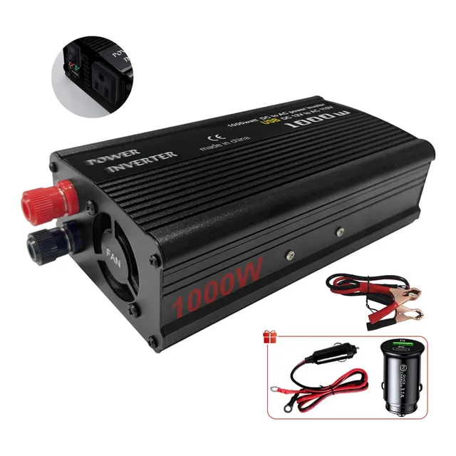 Convertidor De Corriente Auto Para Auto 1000w 12 A 110v
