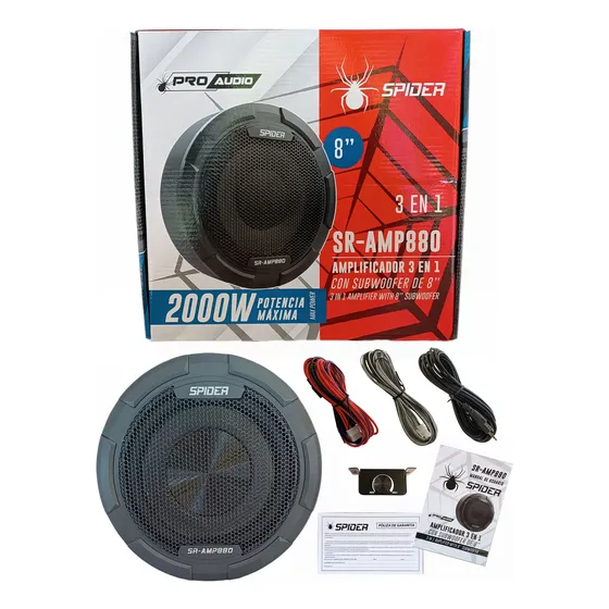 Bajo Amplificado De 8 Pulgadas 3 En 1 (2.000w)
