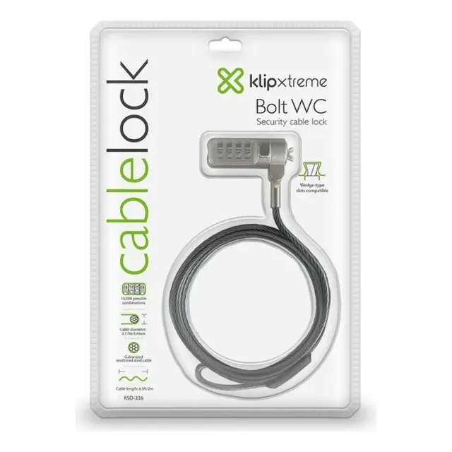 Candado De Seguridad Con Clave Klipxtreme Ksd-336 2m