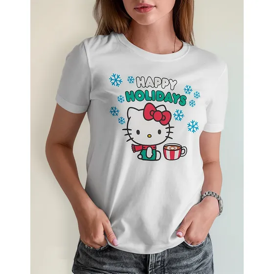 Blusa / Playera Hello Kitty Navidad Para Mujer No#5