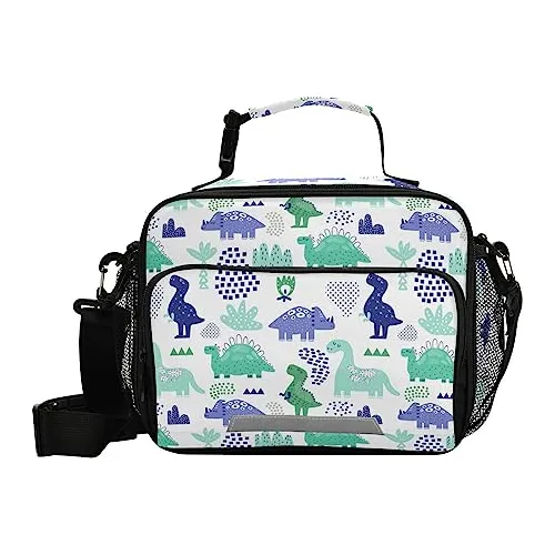 Qwthum Dinosaurio Niños Almuerzo Bolsa Almuerzo Caja Swbzd