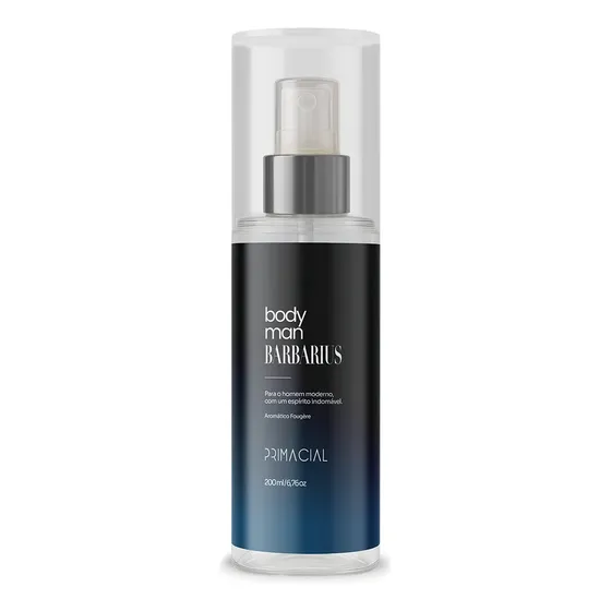 BODY SPLASH MASCULINO BARBARIUS 200ML - PRIMACIAL PERFUME AMADEIRADO