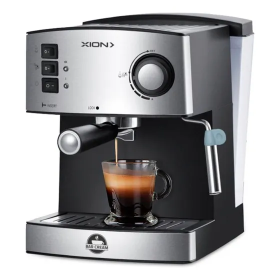 Cafetera Espresso Xion 15 Bares 850w Bomba Italia Negro/inox