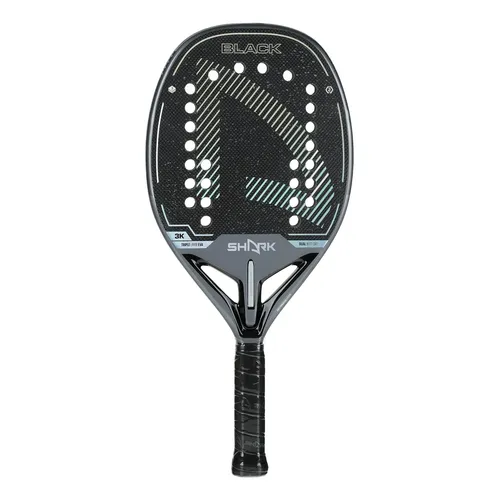Raquete De Beach Tênnis Shark Black 2026 Carbono 3k + Capa Preto