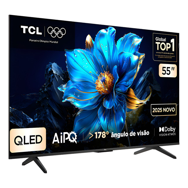 Smart Tv Tcl 55 Polegadas Qled 4k P7k Wifi Bluetooth Google Tv Hdr10+ Dolby Atmos Dolby Vi... Smart Tv Tcl 55 Polegadas Qled 4k P7k Wifi Bluetooth Google Tv Hdr10+ Dolby Atmos Dolby Vi...
