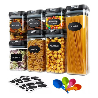 Recipientes Herméticos Almacenamiento Cocina Contenedor 7pz Recipientes Herméticos Almacenamiento Cocina Contenedor 7pz
