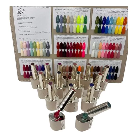 Esmaltes Em Gel Coleção Led Uv 72 Cores D&z Diferentes Luxo