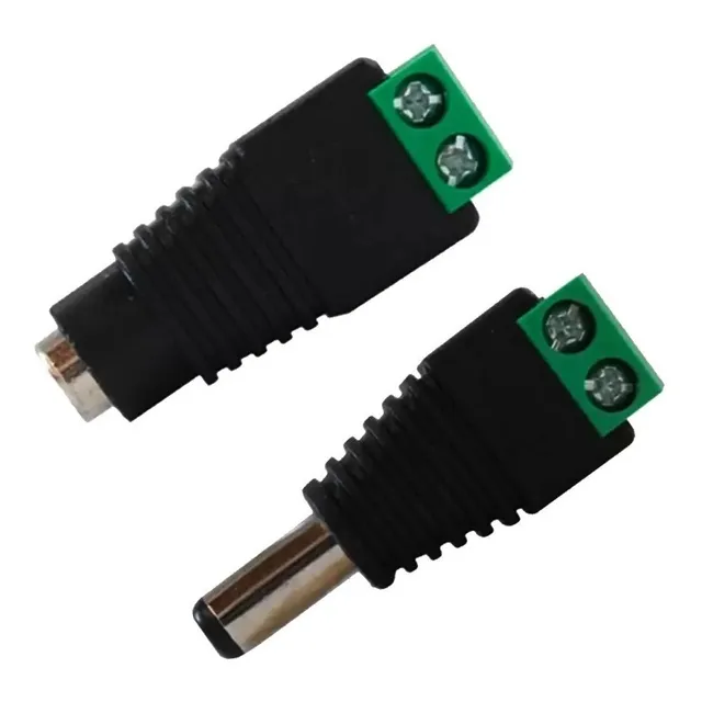 10 Conector Macho Hembra Plug 2.1mm Para Arduino Camara Cctv