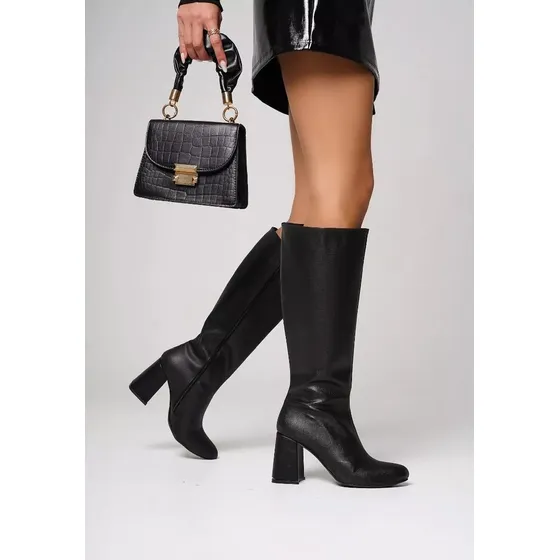 Bota Bucanera Caña Alta Britney Cuero Veggie Cómodas Full