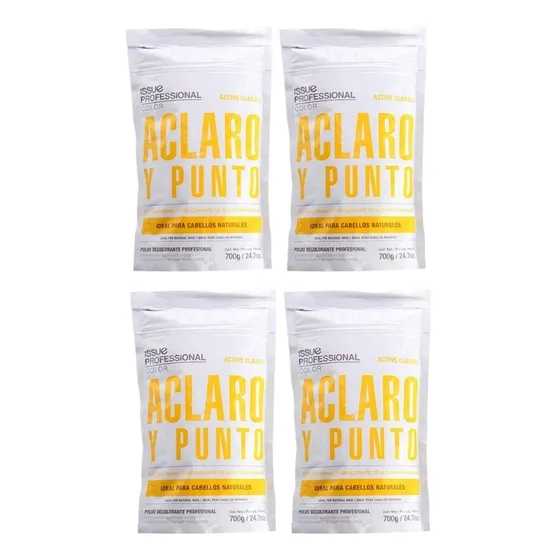 Kit X4 Issue Polvo Decolorante Pelo Natural Classic 700gr