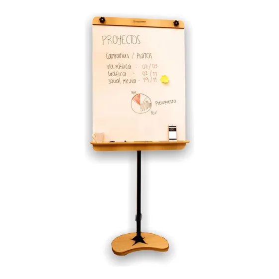 Pizarra Blanca Rotafolio 75x100cm + Todos Los Accesorios 