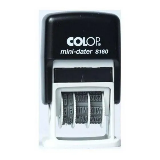 Carimbo Mini Datador S160 Espaço Para Texto Cor da tinta Preto Cor do exterior Azul