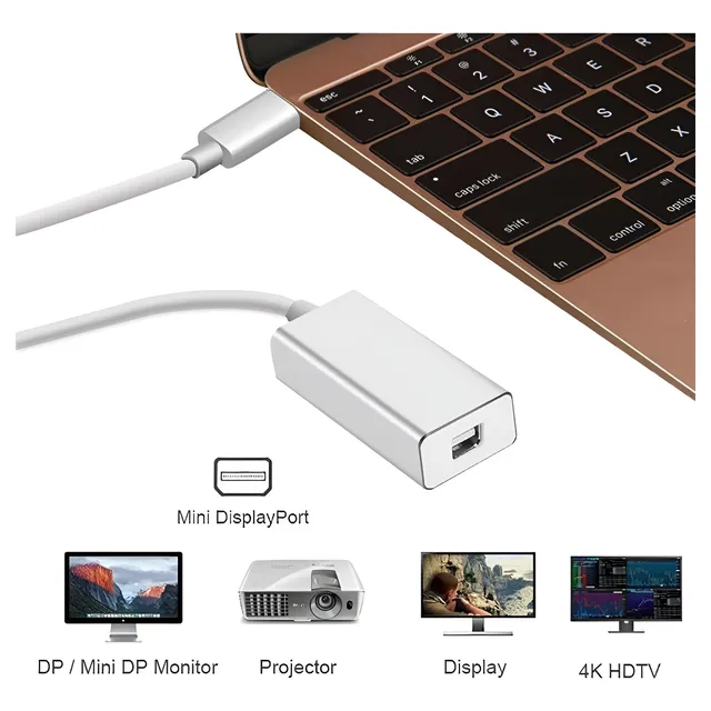 Convertidor Tipo C A Mini Display Port Hembra  Cinema