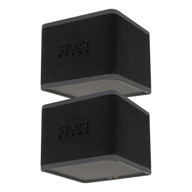 2 Bocinas Inalámbricas Bluetooth Magnética Apilable Pack 2pzs Select Sound Modelo Ss-cube 5w Rms Bt340 Color Negro