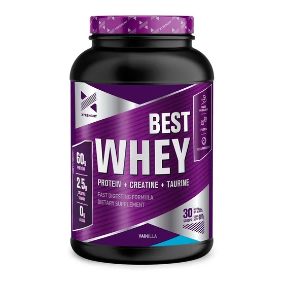 Proteina Best Whey Protein Xtrenght  2 Lbs Taurina Creatina Enzimas Digestivas