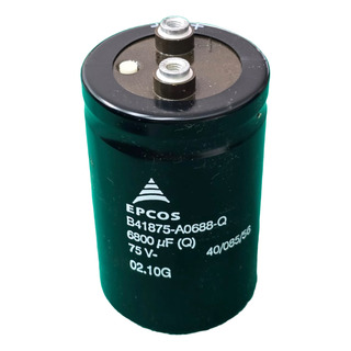 1x Capacitor Eletrolitico 6800uf/75v Giga 85° 50x80mm Epcos 1x Capacitor Eletrolitico 6800uf/75v Giga 85° 50x80mm Epcos