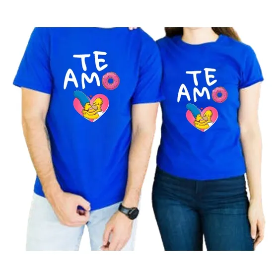Franelas Personalizadas De Pareja March Y Homero Love